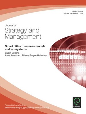 cover image of Journal of Strategy and Management, Volume 8, Number 3